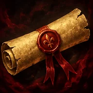 Gold scroll icon